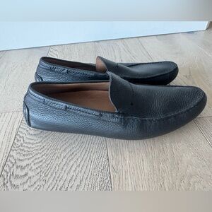 Hugo Boss Men’s Driving Loader Black Leather Size 8